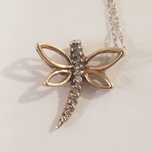 Dragonfly pendant and chain